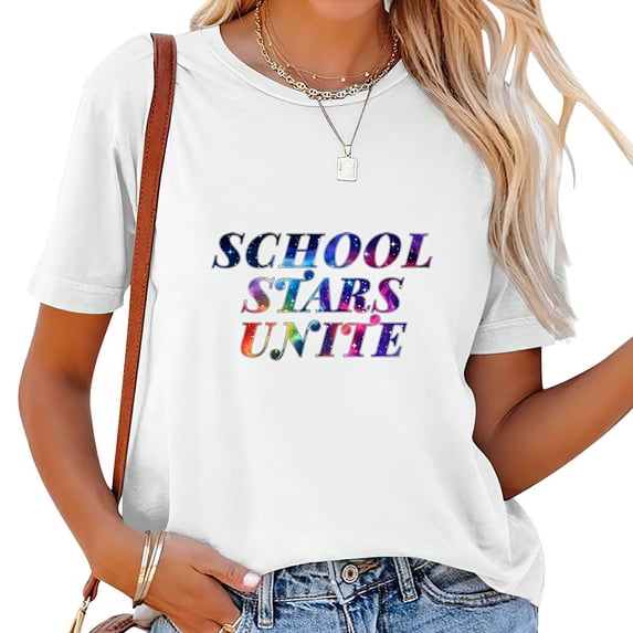 Learning Matters Back to School Gifts Stylish Women's Graphic T-Shirt - Short Sleeve Shirt with Chic Design