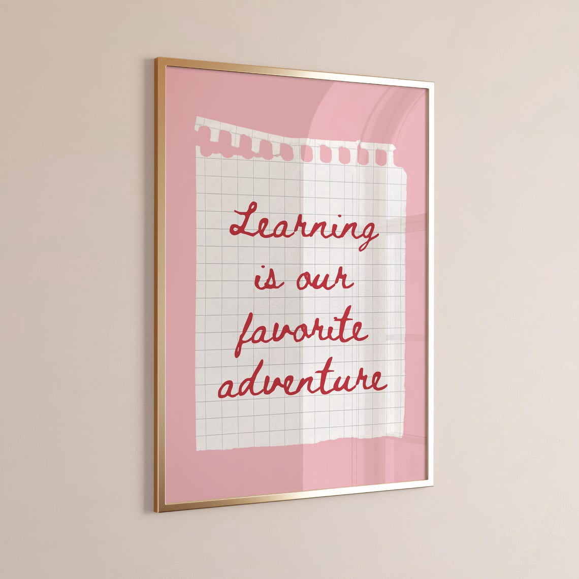 Learning Pink Toddler Girls Wall Art Prints, Nursery, Gallery Wall And ...