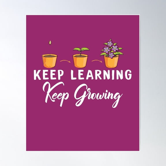 Learning Poster Wall Art, Modern Wall Decor For Living Room Bedroom, 12x18 UNFRAMED