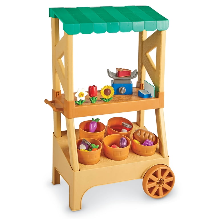 Learning Resources My First Farmstand Toy Farmers Market Cart With