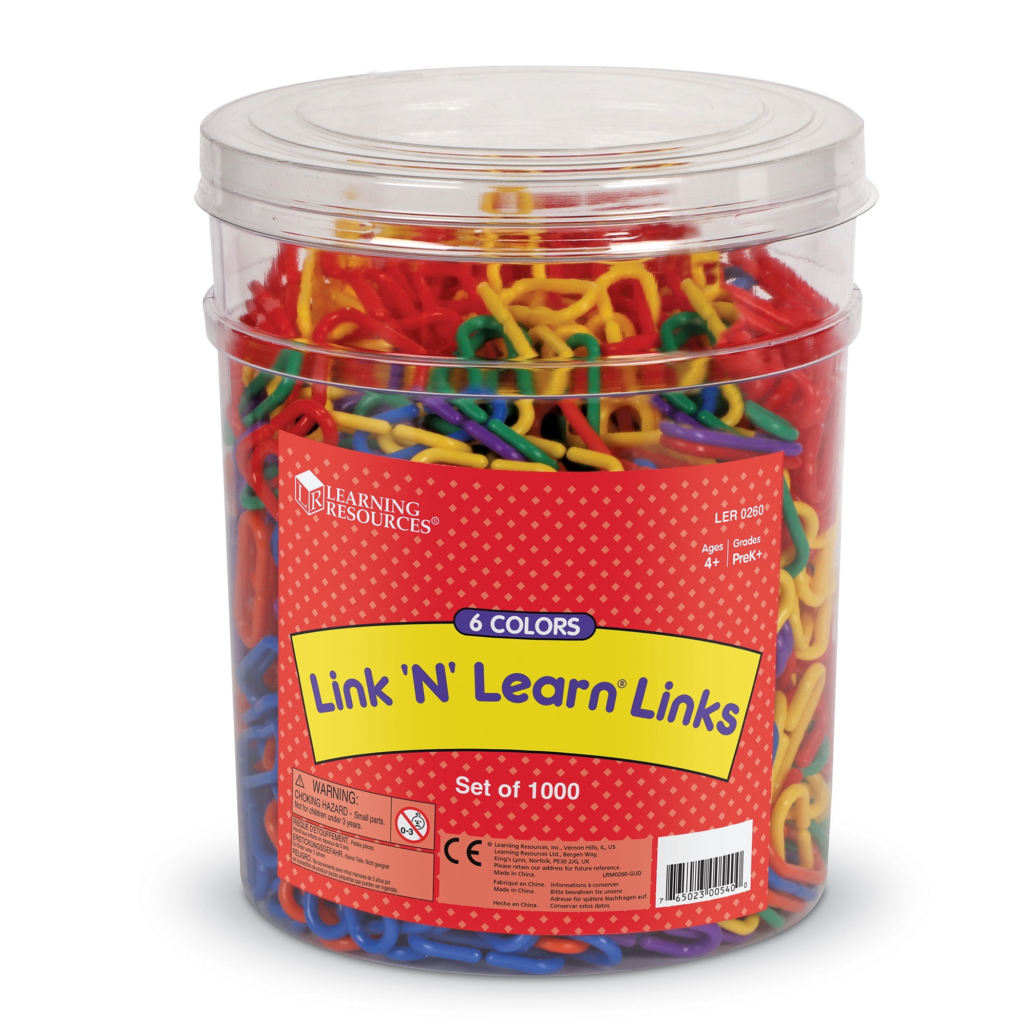 Learning Resource® Link 'N' Learn® Links: 6 colors, Set of 1000