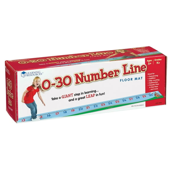 Learning Resources 0 to 30 Number Line Floor Mat, 22 x 1 Feet