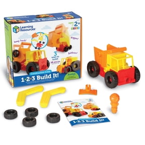 Learning Resources 1-2-3 Build It Construction Crew Toy - Fine Motor Skills, Ages 2+