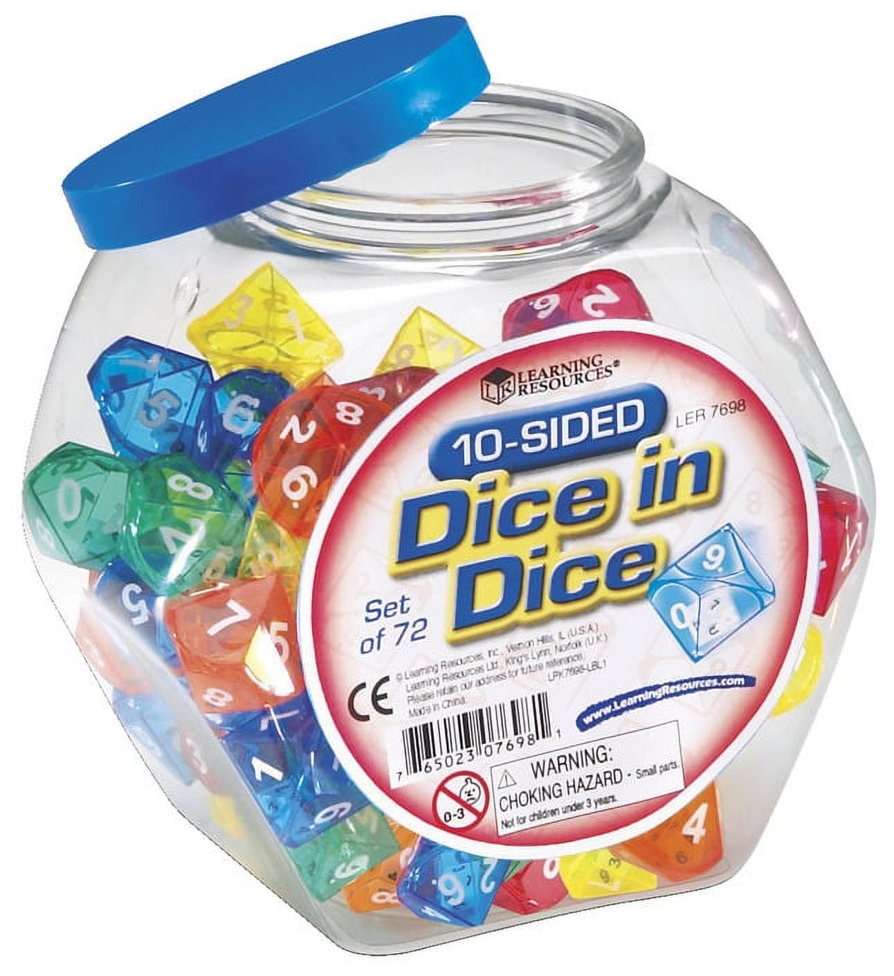Learning Resources 10Sided Dice in Dice, Math Manipulatives
