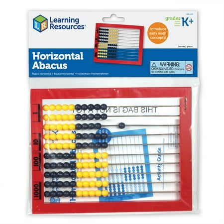 Learning Resources 2-Color Desktop Abacus, Math Manipulatives