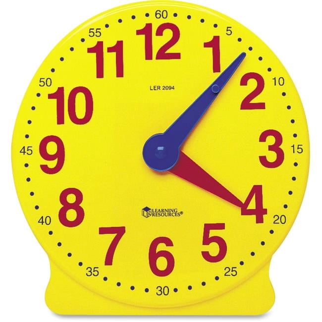 Learning Resources 4 in. Geared Learning Clocks - Multi Color - 6 Piece ...