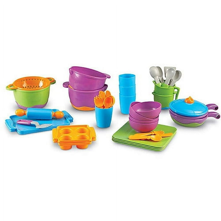 Learning Resources 44 Piece New Sprouts Classroom Kitchen Play Cooking Set Multi color
