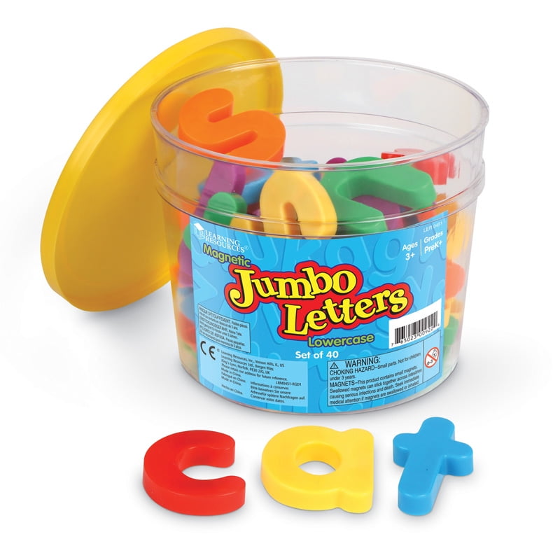 Learning Resources 451 Jumbo Magnetic Letters and Numbers, Lowercase  Letters / EA