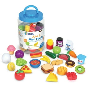 Learning Resources A to Z Mini Foods, Play Kitchen Play Food, Alphabet Learning Toy, Ages 3