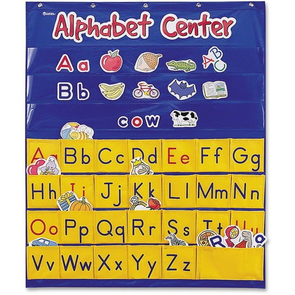 Learning Resources Alphabet Center Pocket Chart - Theme/Subject: Learning - Skill Learning: Alphabet, Picture Words, Word Building, Letter Sound, Visu | Bundle of 2 Each