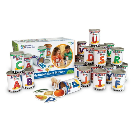 Learning Resources Alphabet Soup Sorters - Classroom Letters Must Haves, Ages 3 and Up