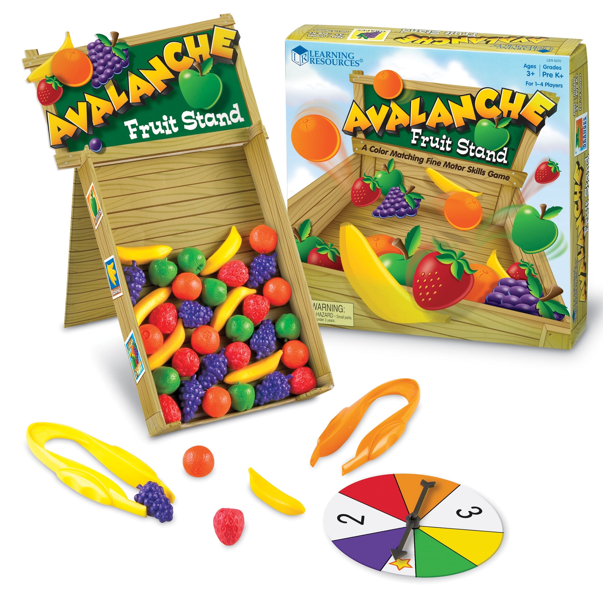 Learning Resources Avalanche Fruit Stand Fine Motor Grip Game 42