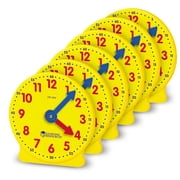 Learning Resources Big Time Student Learning Mini Clocks, 4 Inches, Set of 6