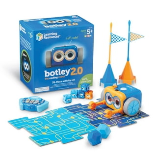 The Coding Bot - STEM Educational Toy Robot For Kids Age 5 6 7 8. 4-In-1  Learning Robotic Car With Discovery / Induction / Program / Music Modes.