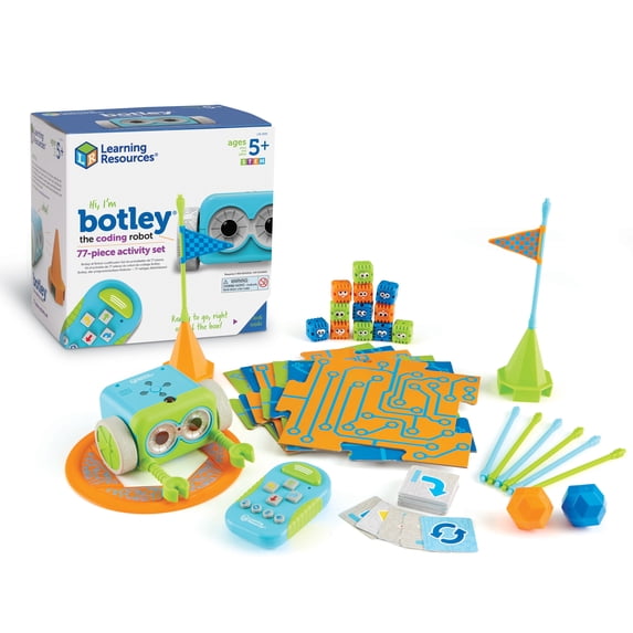Learning Resources Botley Coding Robot Activity Kit for Kids Aged 5 and Up, 77 Piece Screen-Free Robotics Set