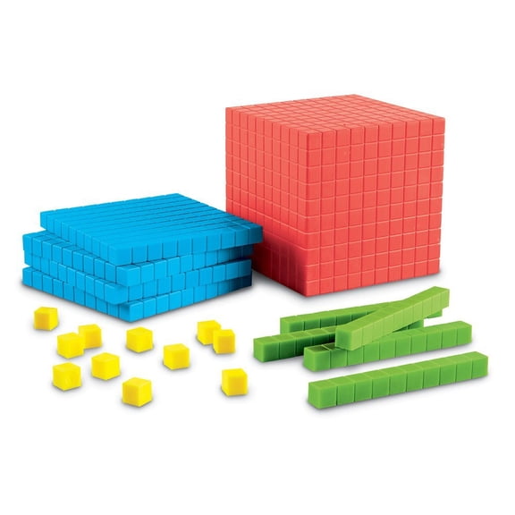 Learning Resources Brights! Base Ten Starter Kit, 100 pcs, Ages 6+
