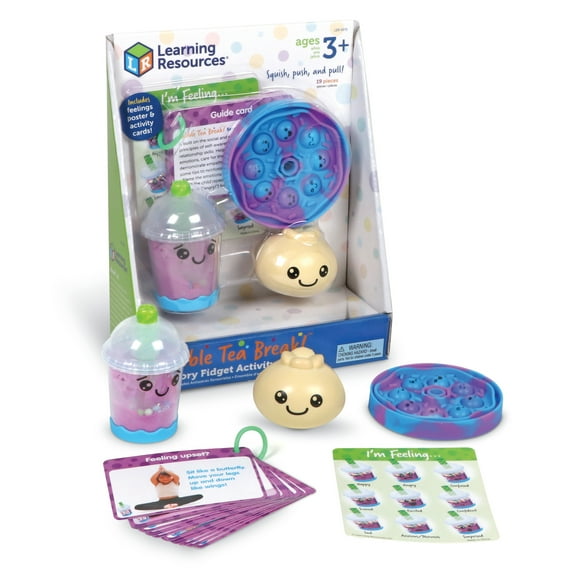 Learning Resources Bubble Tea Break! Sensory Fidget Activity Set - 19 pieces, Fidget Toys for Boys and Girls Ages 3+