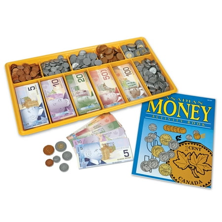 Learning Resources Canadian Classroom Money Kit - Boys and Girls Ages 5+, Grades K+ Play Money for Kids