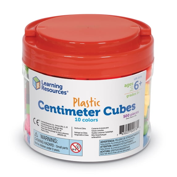 Learning Resources Centimeter Cubes, Math Manipulatives, Learning Cubes for Kids, Set of 500, Ages 6, 7, 8+