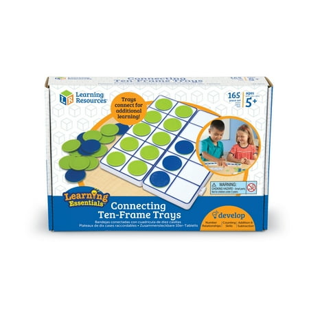 Learning Resources Connecting Ten-Frame Trays, Math Manipulatives, Ages 5+
