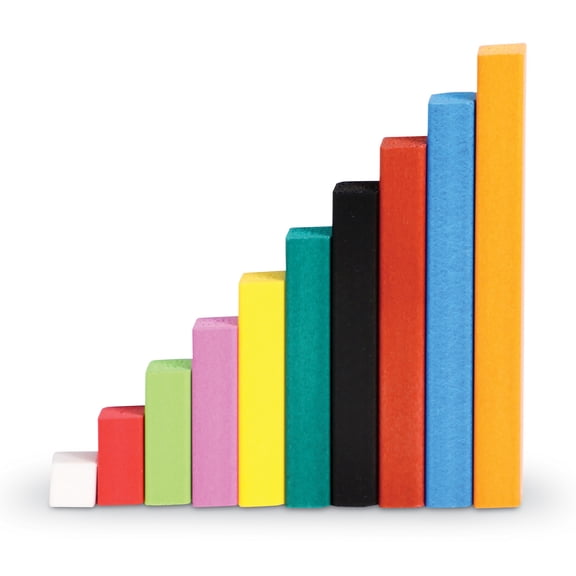 Learning Resources Cuisenaire Rods Introductory Set, Math Manipulatives, 74 Pieces, Ages 4, 5, 6+