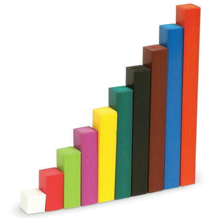 Learning Resources Cuisenaire Rods Introductory Wood Set, Classroom Accessories, Homeschool Supplies, Math Manipulatives, Ages 4, 5, 6+