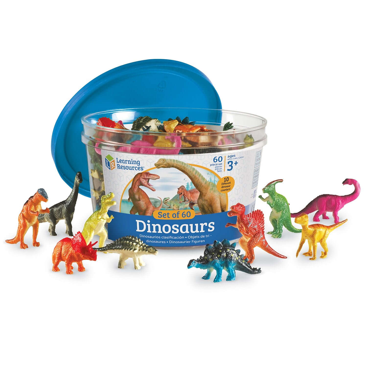 Learning Resources Dinosaur Counters 60 Pieces, Boys and Girls Ages 3
