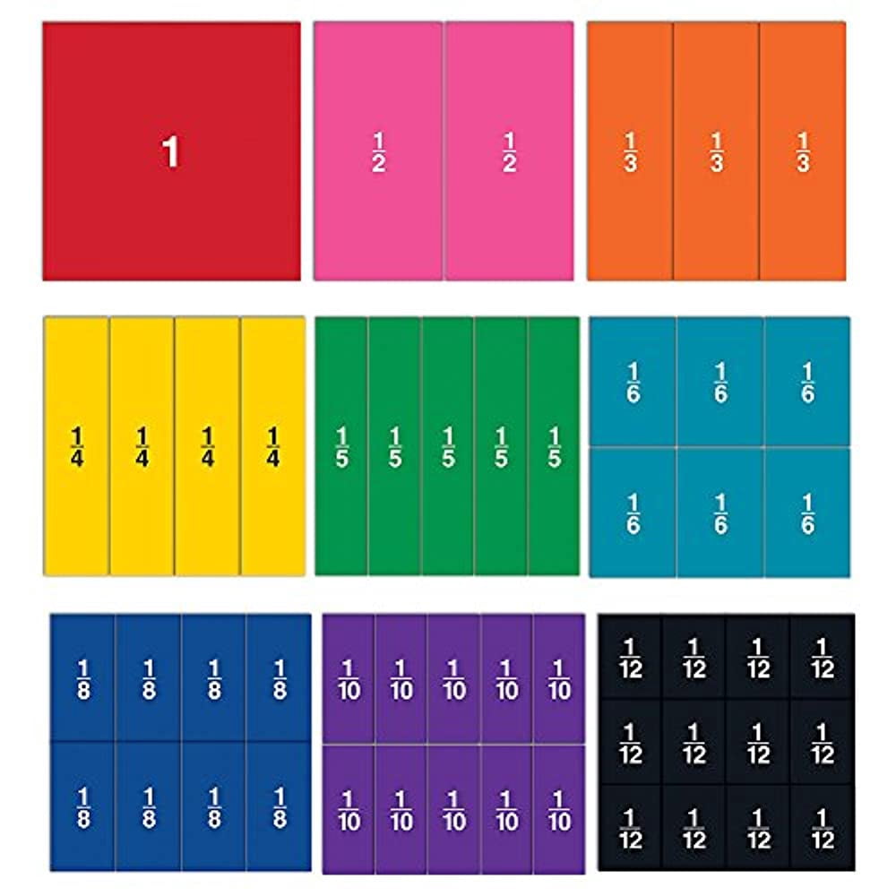 Learning Resources Double-Sided Magnetic Fraction Squares Set