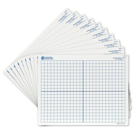 Learning Resources Double-Sided X and Y Axis Dry-Erase Mats, Set of 10