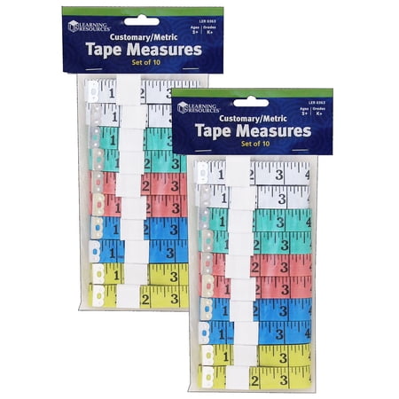 Learning Resources English/Metric Tape Measures (20 Pieces)