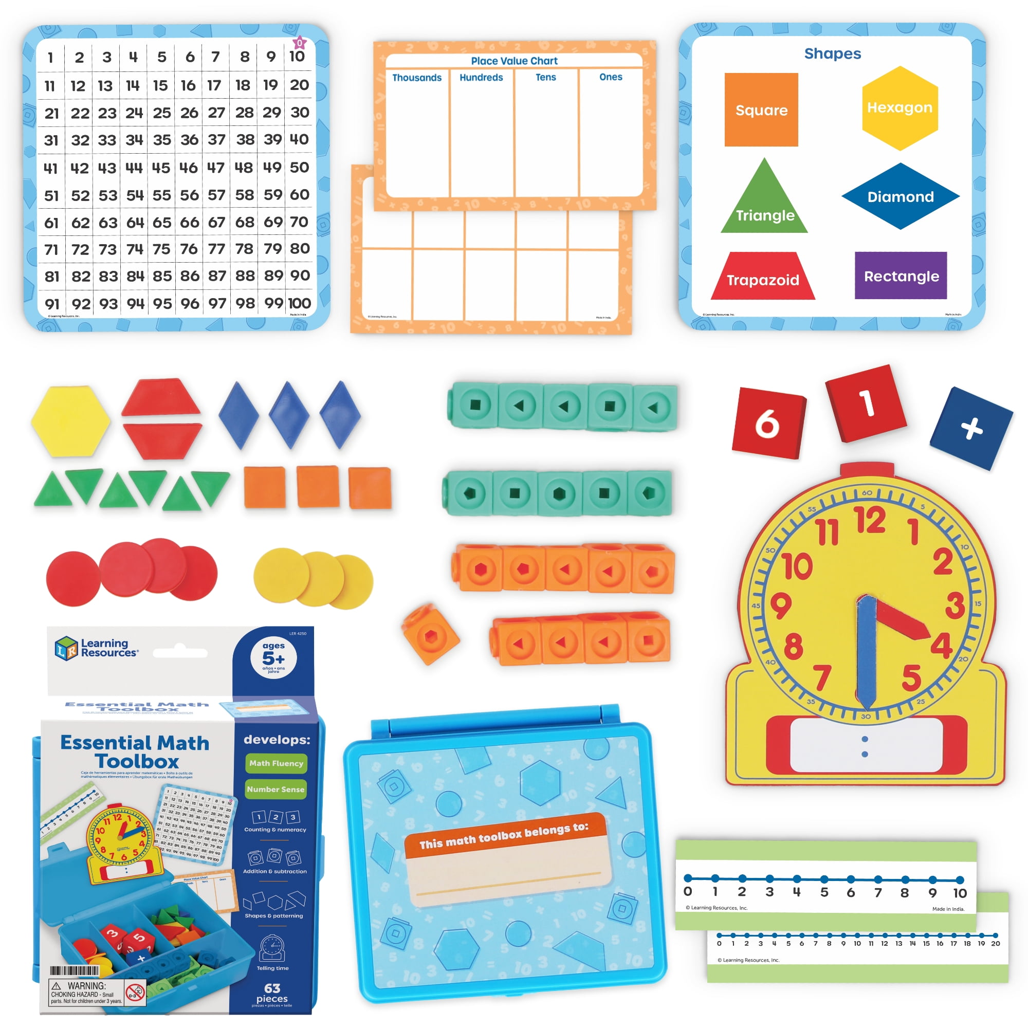 Learning Resources Essential Math Toolbox -Addition and Subtraction, Ages 5+
