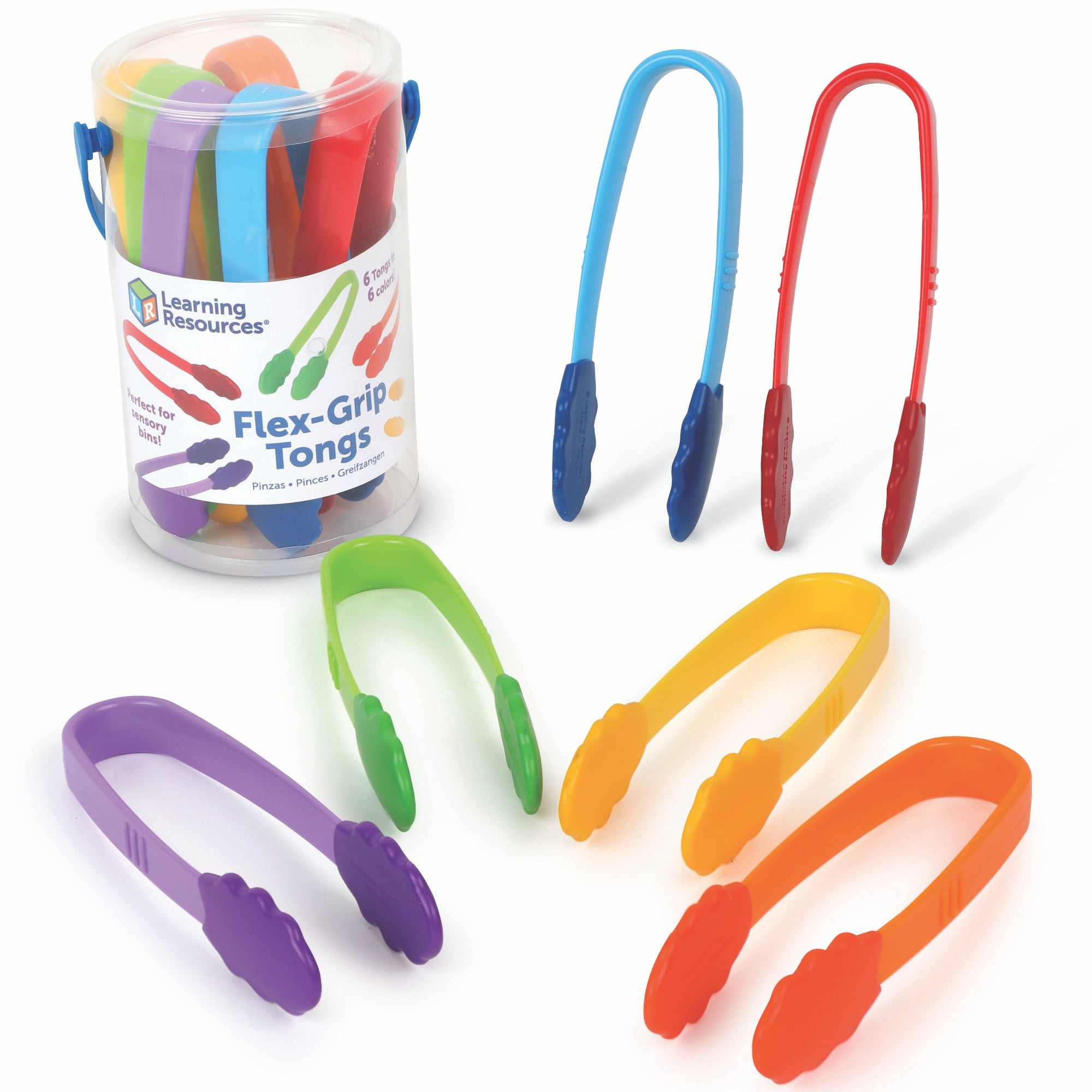 Learning Resources Flex-Grip Tongs - Kids Tongs, Fine Motor Skills