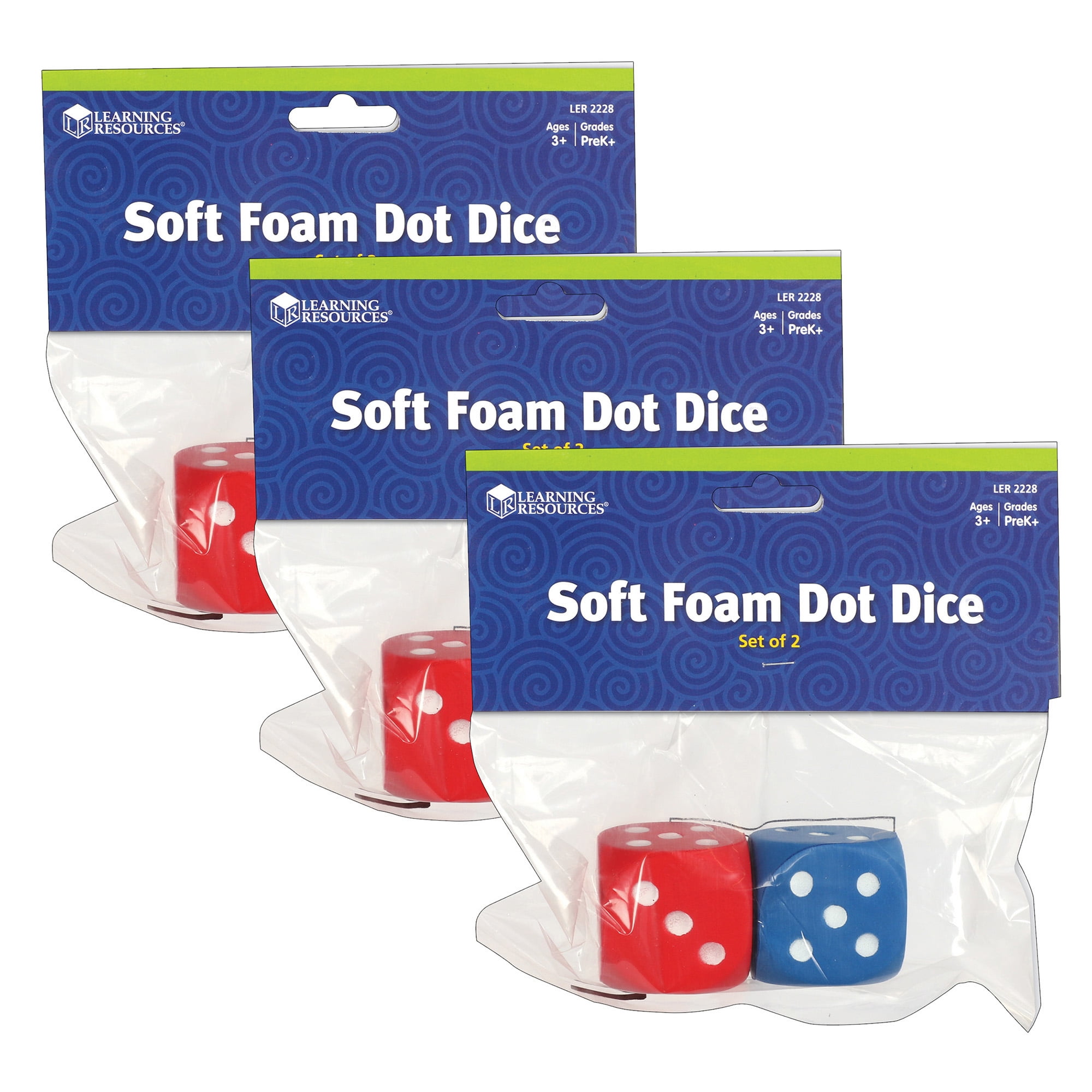 Learning Resources Foam Dot Dice, 6 Pieces