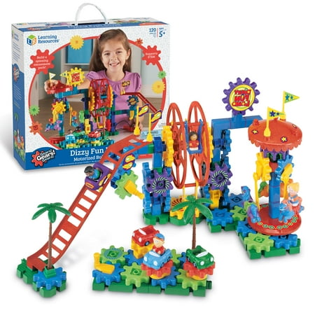 Learning Resources Gears! Gears! Gears! Fun Land Motorized Gears Set, Building Toys, Ages 5+