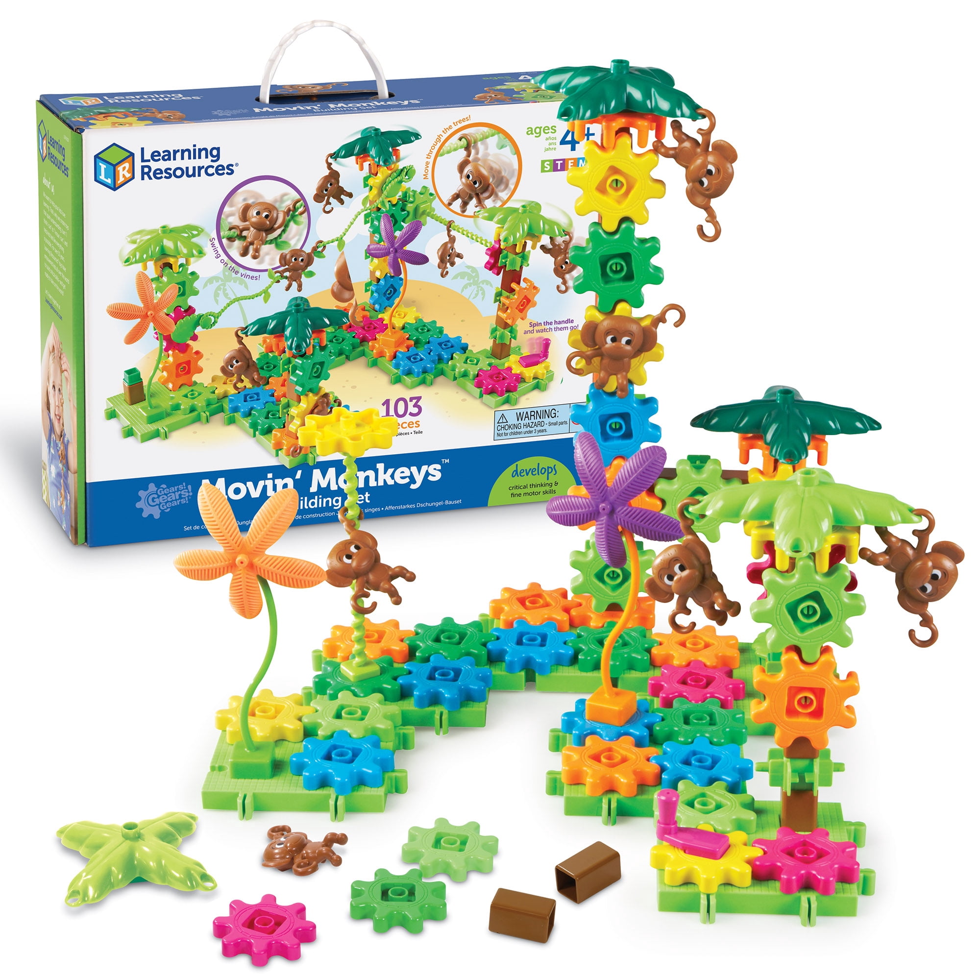 Green edge monkeys コーデュロイ　セット Learning Resources Gears! Gears! Gears! Movin' Monkeys Building