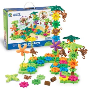 Learning Resources Gears! Gears! Gears! Movin' Monkeys Building Set, Building Toys, Ages 4+