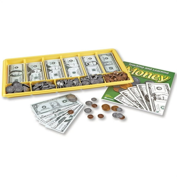 Learning Resources Giant Classroom Money Kit, Educational Toys, Play Money, 100 Pieces, Ages 5 6 7+