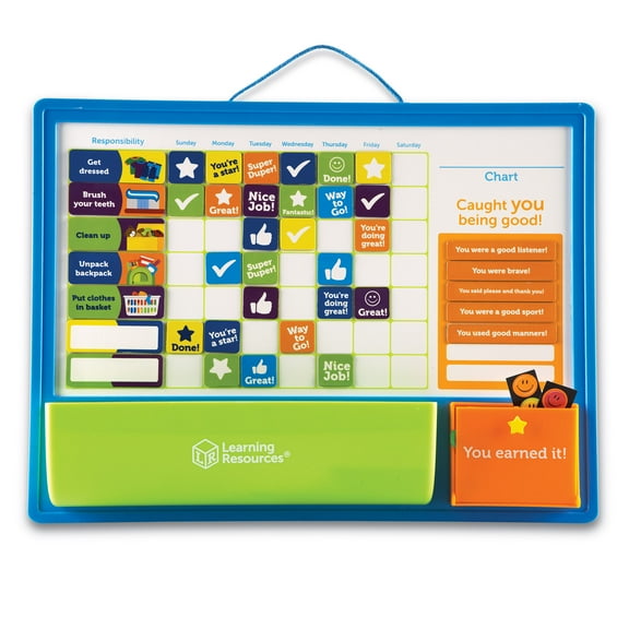 Learning Resources Good Job Reward Chart - 91 Piece Set, Boys and Girls Ages 3+ Toddler Learning Toys, Kids Chore Chart