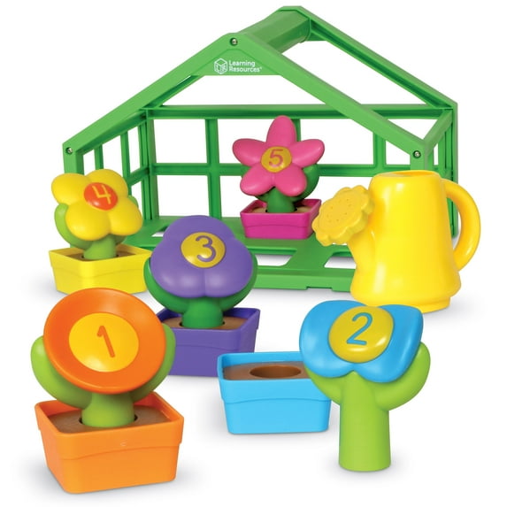 Learning Resources Growing Greenhouse Color & Number Playset, 12 Pieces, Ages 18 Months+