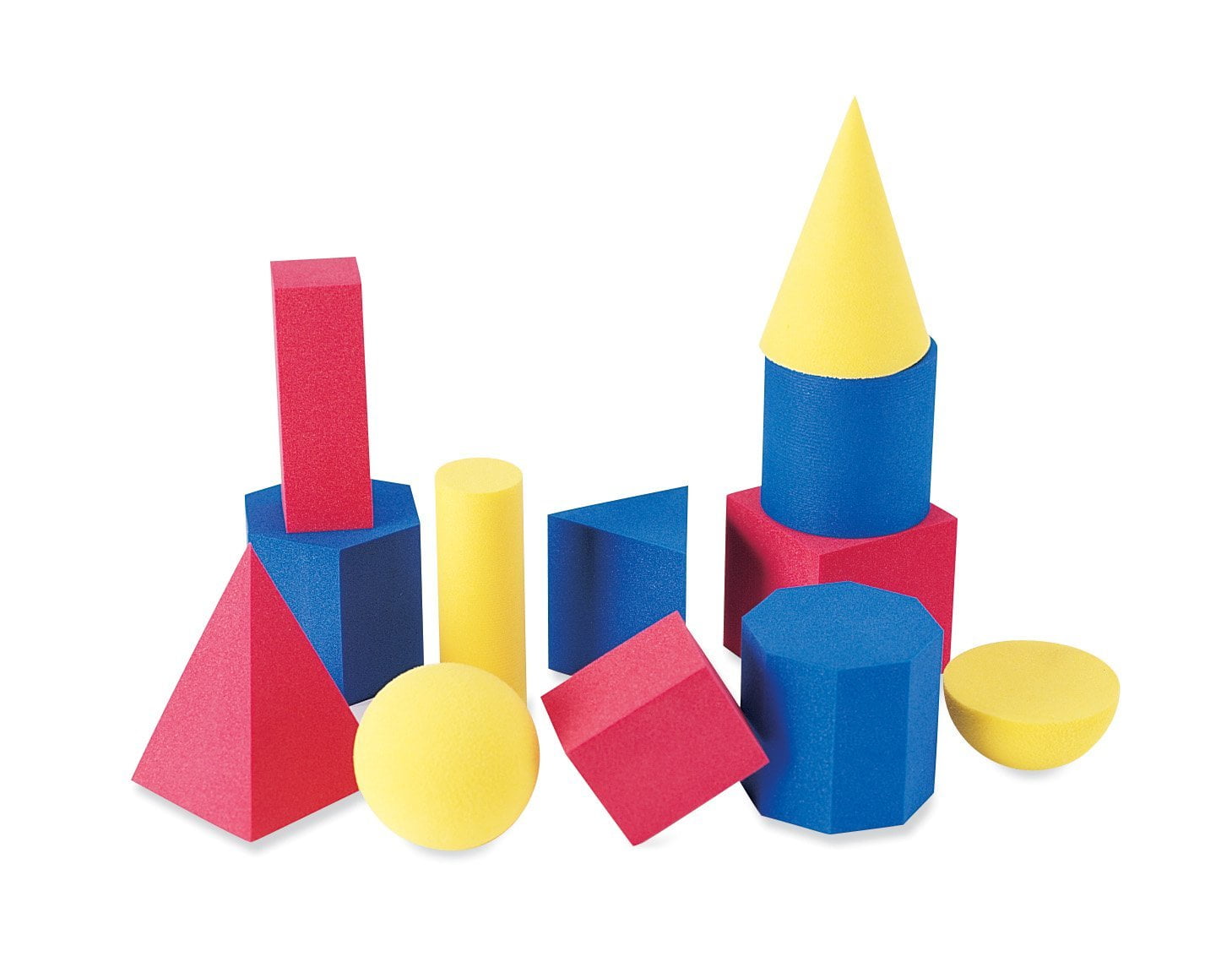 Colorful Soft Foam 3D Geometric Shapes Set of 12