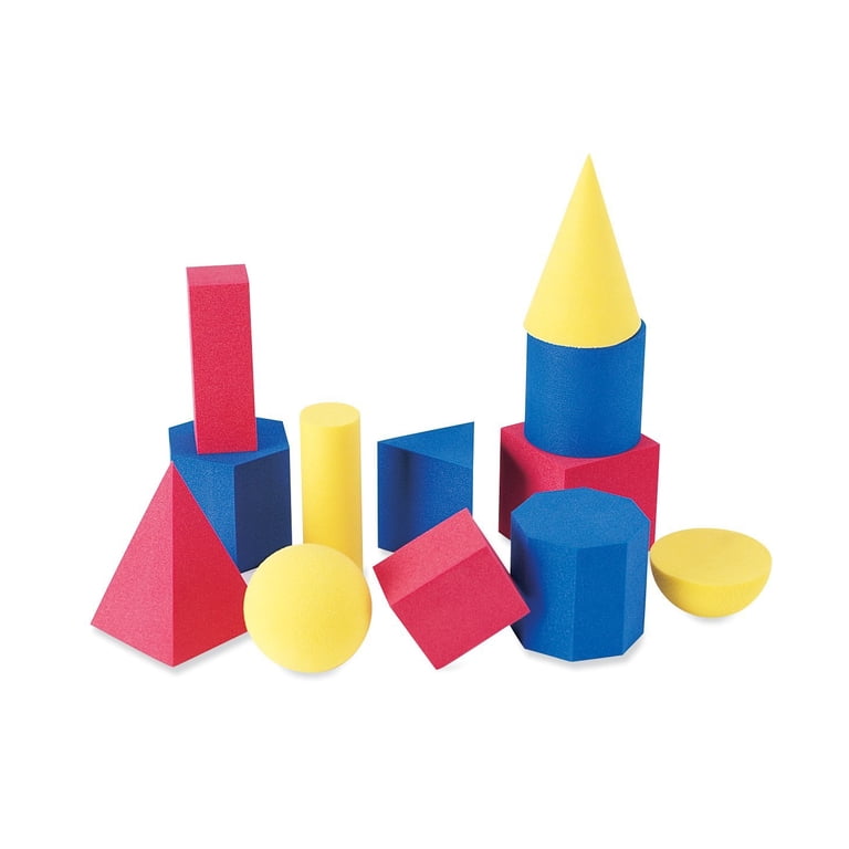Learning Resources Hands-On Soft Geosolids, Soft Foam 3D Shapes