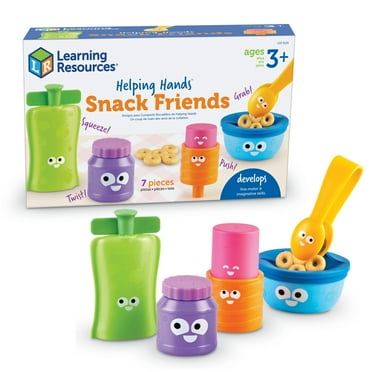 Learning Resources Helping Hands Snack Friends - 7 Pieces, Fine Motor Skills toys for Boys and Girls Ages 3+, Toddler Activities