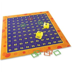 Learning Resources Hip Hoppin' Hundred Mat Floor Game - Theme/Subject: Learning - Skill Learning: Number, Counting, Pattern Matching, Place Value, Problem Solving | Bundle of 10 Each