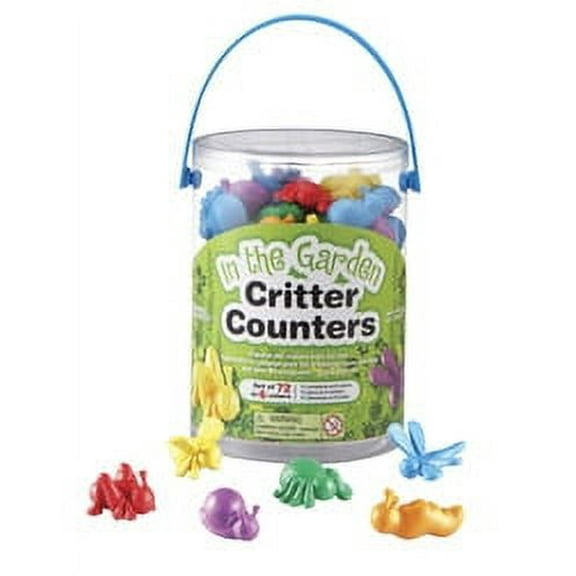 Learning Resources In the Garden Garden Critter Counters, 72 Pieces, Counting Toys, Assorted Shapes & Colors, Ages 3+