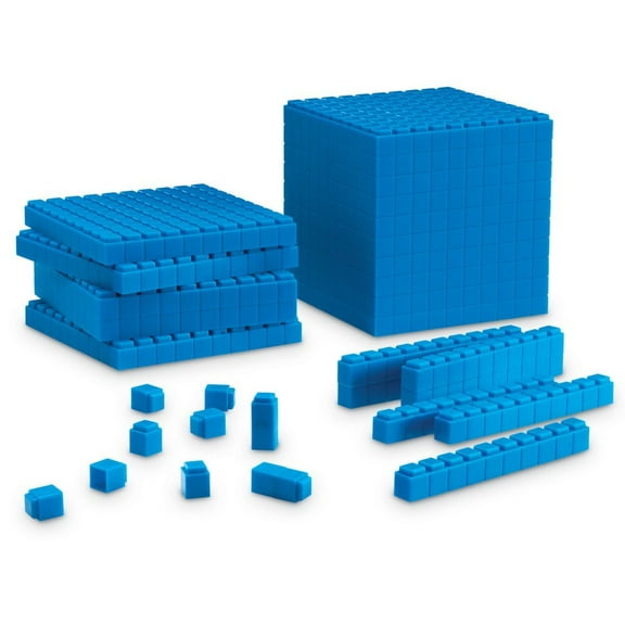 Learning Resources Interlocking Base Ten, Math Manipulatives, Early Math, 141 Piece Set, Ages 6+