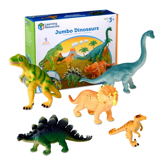 Learning Resources Jumbo Dinosaurs, Toddler Outdoor Toys, Animal Figurines, Ages 3 +