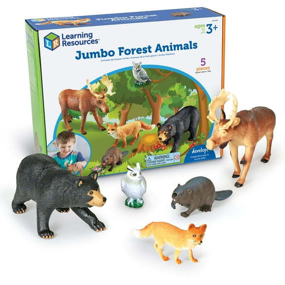 Learning Resources Jumbo Forest Animals - Fine Motor Skills for Children , Ages 3+