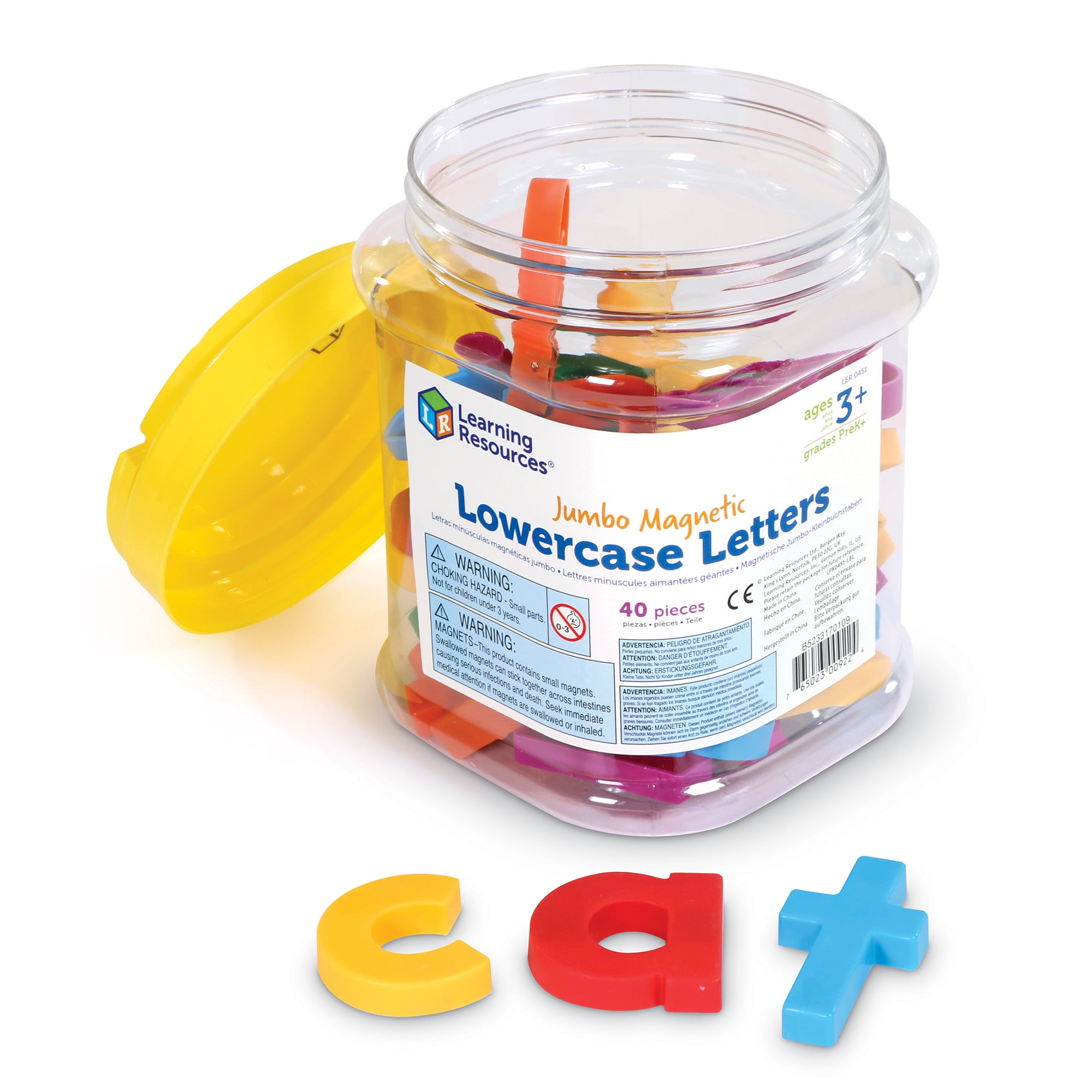Jumbo Multicolor Plastic Magnetic Lowercase Letters Set