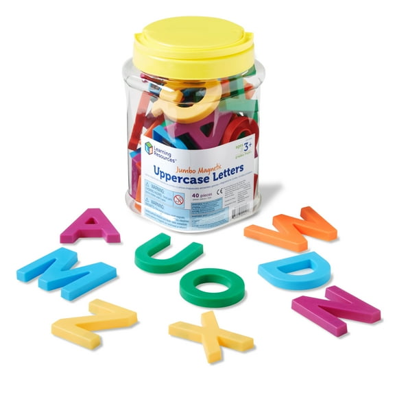 Learning Resources Jumbo Magnetic Uppercase Letters Magnetic ABC, Ages 3+