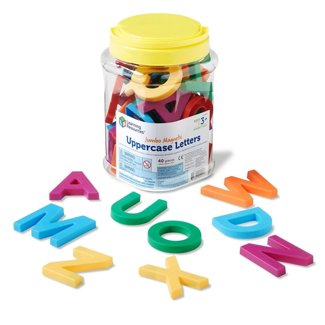 Learning Resources Jumbo Uppercase Magnetic Letters, Set of 40